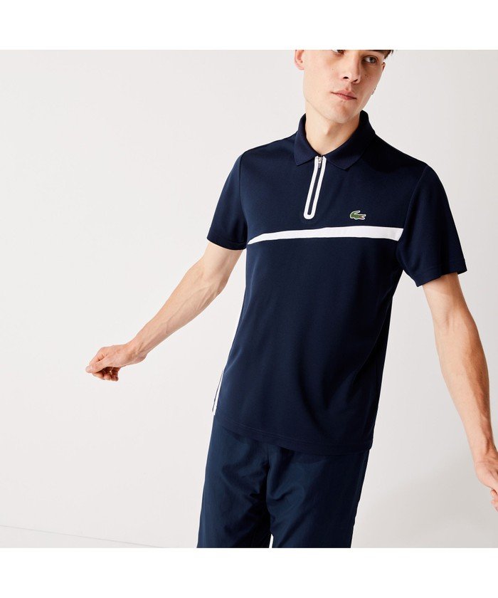 セール Lacoste Sport ウルトラドライジップカラーテニスポロシャツ ラコステスポーツ メンズ Lacostesports Mens Magaseek