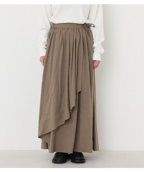 10%OFF！＜マガシーク＞ ブラックバイマウジー wrap gather skirt レディース L/BRN FREE BLACK BY MOUSSY】 タイムセール開催中】