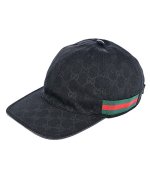 ＜マガシーク＞ エシェルリベルテ GUCCI グッチ GGキャンバス ベースボール キャップ 200035 メンズ ブラック XS ECHELLE LIBERTE】画像