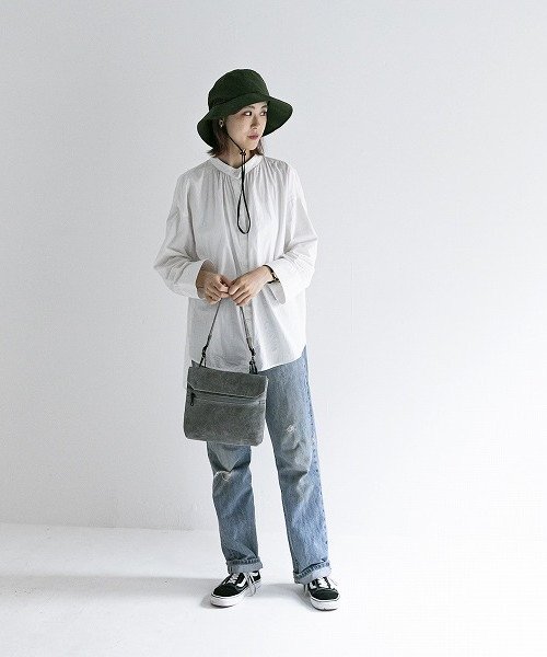 AS2OV(AS2OV)/AS2OV / アッソブ SUEDE SACOCHE－GRAY/グレー