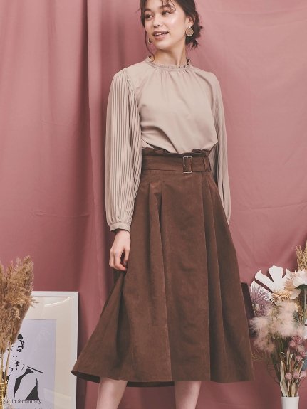 セール 70 Off 美人百花12月号掲載 サイドタックベルト付スカート ノエラ Noela Magaseek