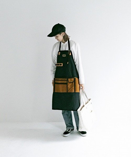 AS2OV(AS2OV)/AS2OV / アッソブ CANVAS APRON － L BLACK/ブラック