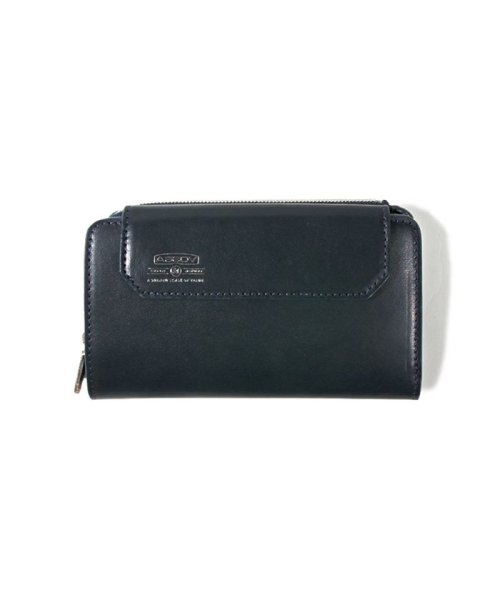 AS2OV(AS2OV)/AS2OV / アッソブ LEATHER MOBILE SHORT WALLET NAVY/ネイビー