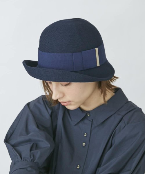 Chapeaud'O(Chapeaud’O)/Chapeau d' O Wide Ribbon TH Breton/ネイビー