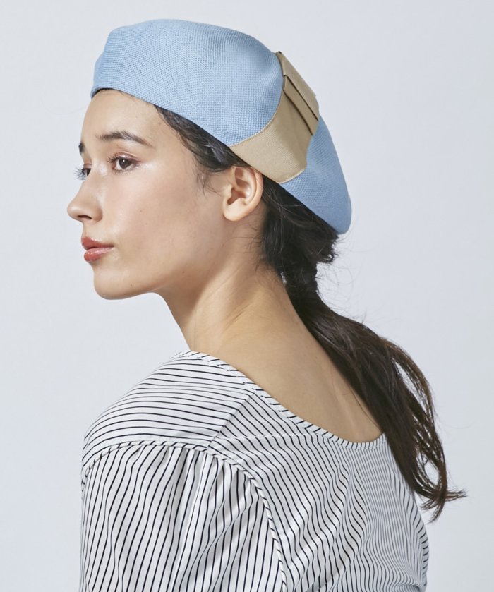 50%OFF！＜マガシーク＞ オーバーライド Chapeau d' O GG. Ribbon Tie Beret レディース ブルー 57.5cm OVERRIDE】 セール開催中】