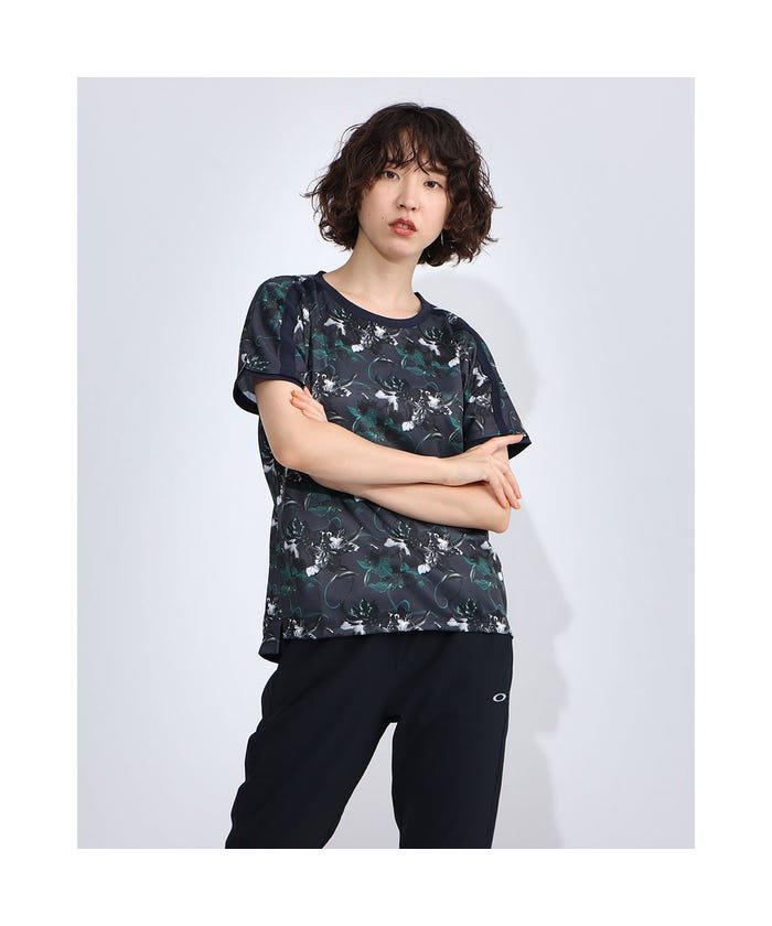 デサント Descente レディース 半袖機能tシャツ フラワーグラフィック 半袖tシャツ Dmwqja52 デサント Descente Magaseek