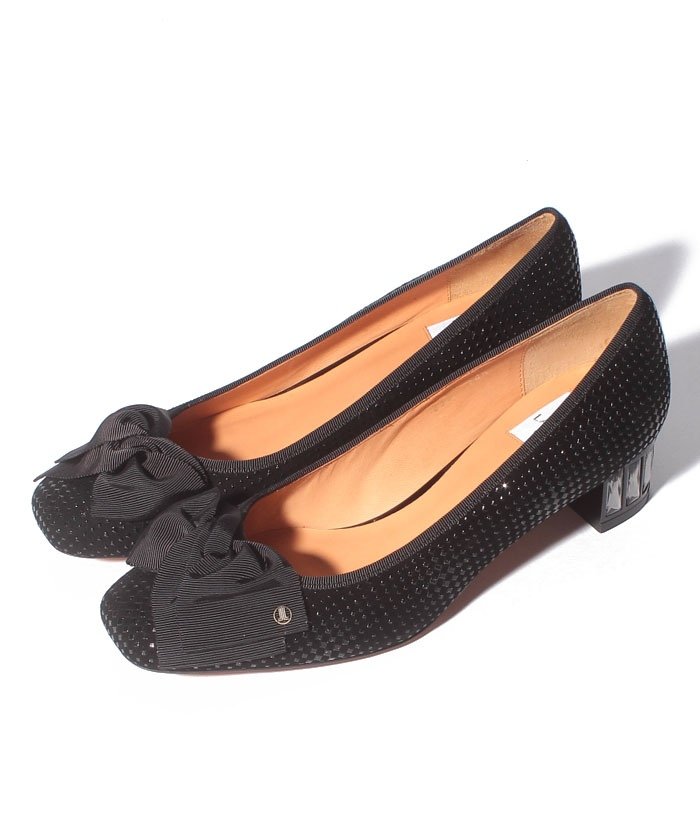 ビジューヒールリボンパンプス Lb ランバンオンブルー シューズ Lanvin En Bleu Shoes Magaseek