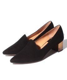 LANVINCOLLECTION(SHOES)(ランバンコレクション（シューズ）)/ポインテッドトゥJLヒールパンプス/ブラック　スエード