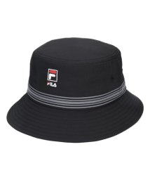 FILA(フィラ)/FILA STRIPE PRINT BUCKET HAT/ブラック