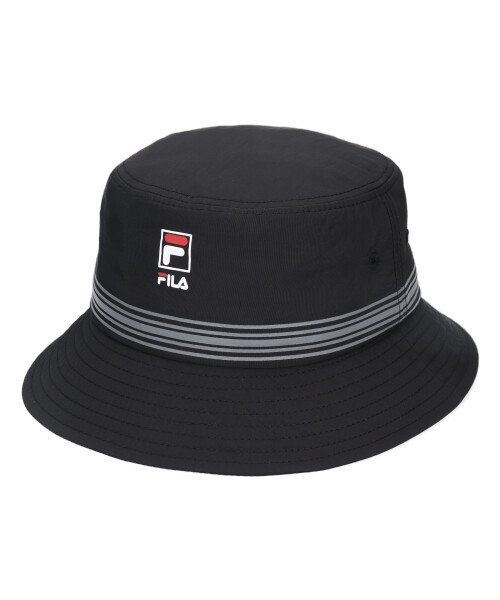 FILA(フィラ)/フィラ FILA FILA STRIPE PRINT BUCKET HAT/ブラック