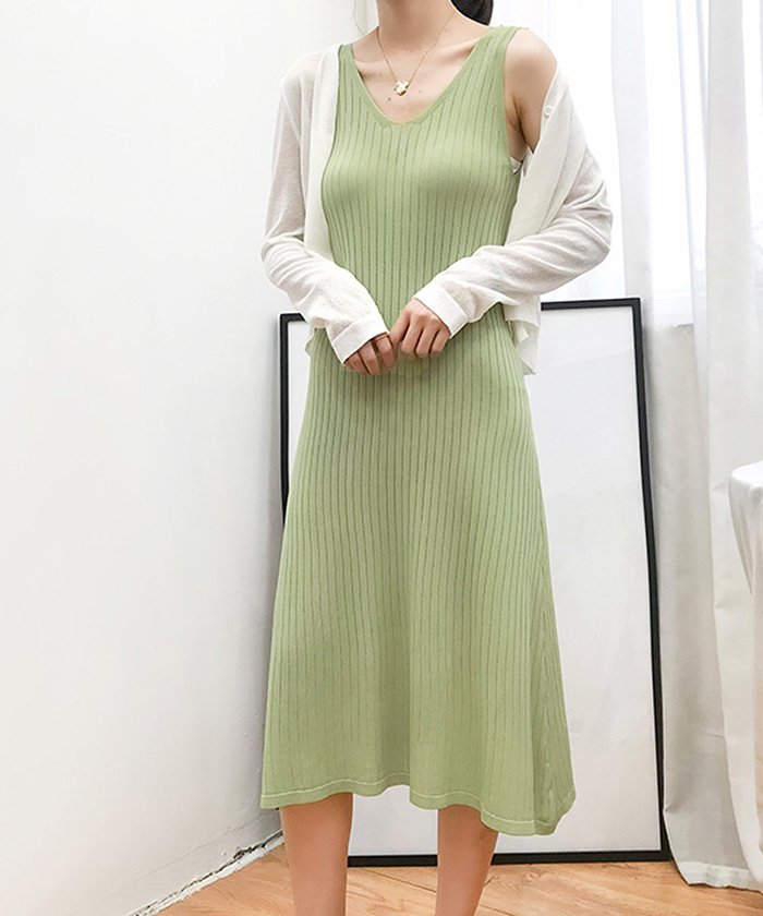 セール 50 Off ニットワンピース レディース ノースリーブ タンクワンピース セクシー リブニットワンピース ロング ミニミニストア Miniministore Magaseek