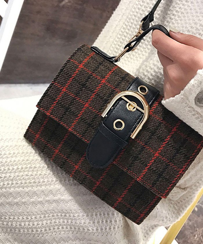 セール ショルダーバッグ レディース ハンドバッグ スクエア 斜めがけ ミニバッグ 可愛い ファッションチェック ミニミニストア Miniministore Magaseek