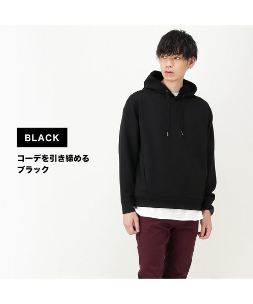 MAC HOUSE(men)(マックハウス（メンズ）)/URBAN COLLECTION アーバンコレクション ハンサムスウェット ポンチプルオーバーパーカー 872533C/ブラック