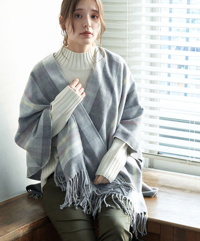 Rope Picnic ペールトーン大判チェックストール ファッション雑貨 ストール スヌード 通販 J Adore Jun Online