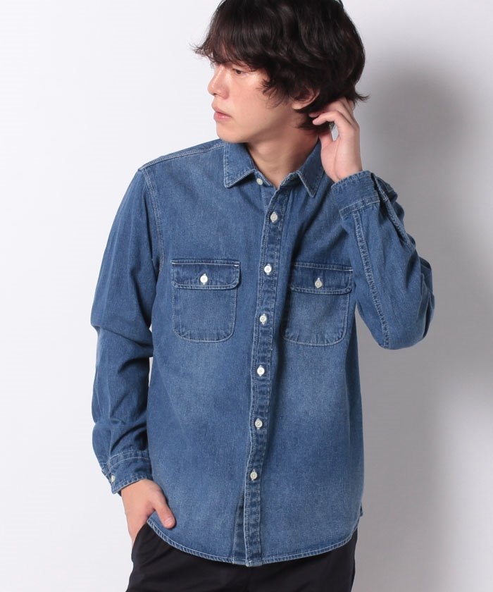 セール デニムシャツ 長袖 ナノ ユニバース Nano Universe Magaseek