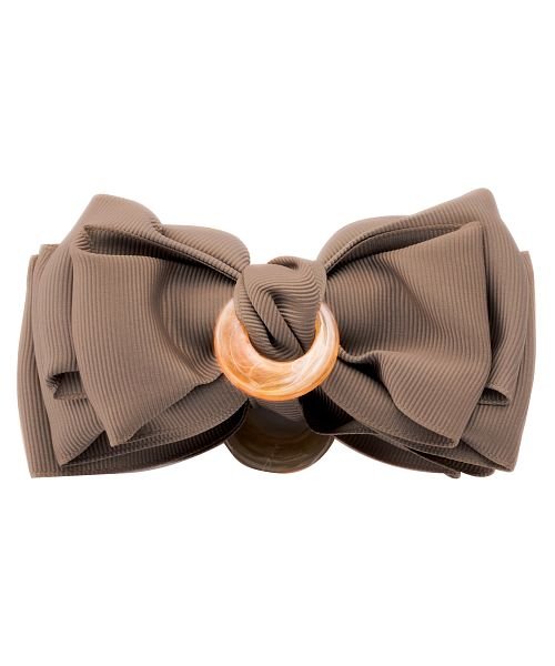 ストーン風パーツがアクセントのリボンバナナクリップ クリームドット Cream Dot Magaseek