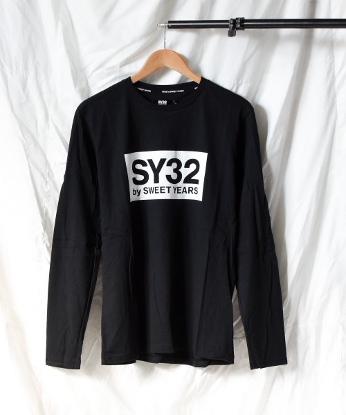 ar/mg(エーアールエムジー)/【73】【it】【SY32 by SWEET YEARS】BOXLOG L/S TEE/ブラック