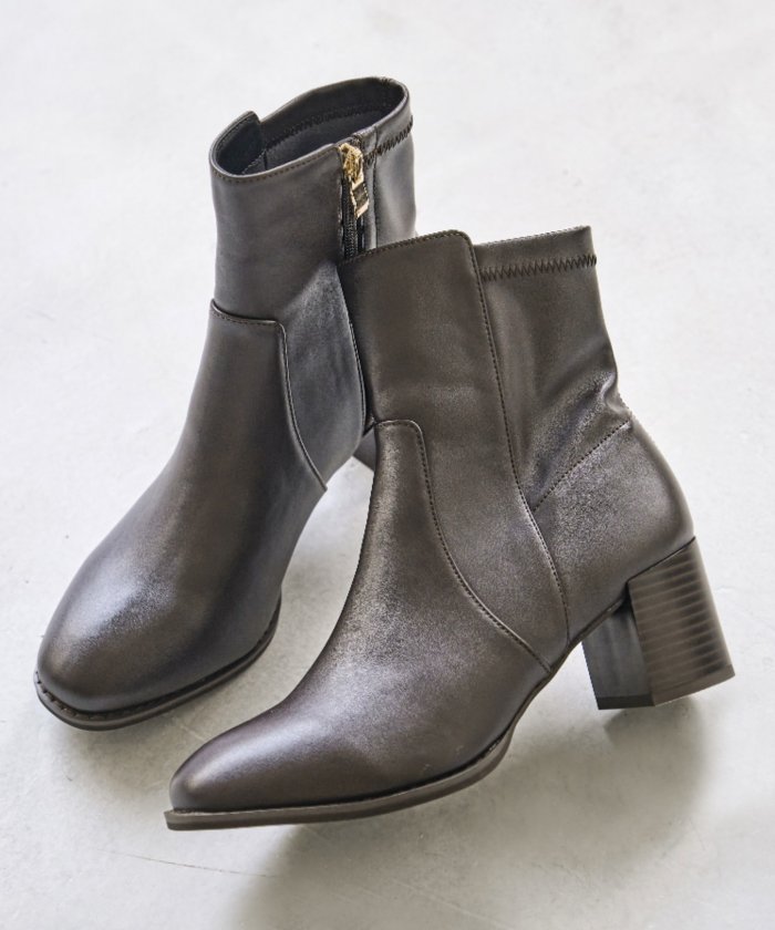 セール チャンキーヒールミドルブーツ 1408 オリエンタルトラフィック Oriental Traffic Magaseek