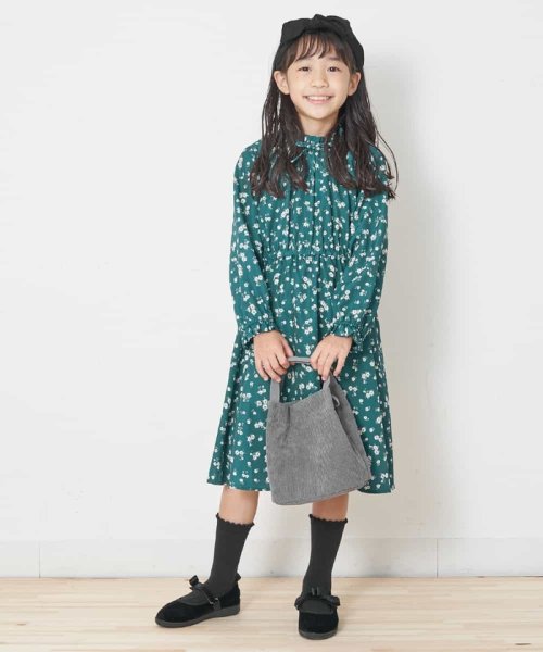 a.v.v(KID'S)(アー・ヴェ・ヴェキッズ)/[100－130]フラワープリントワンピース[WEB限定サイズ]/グリーン