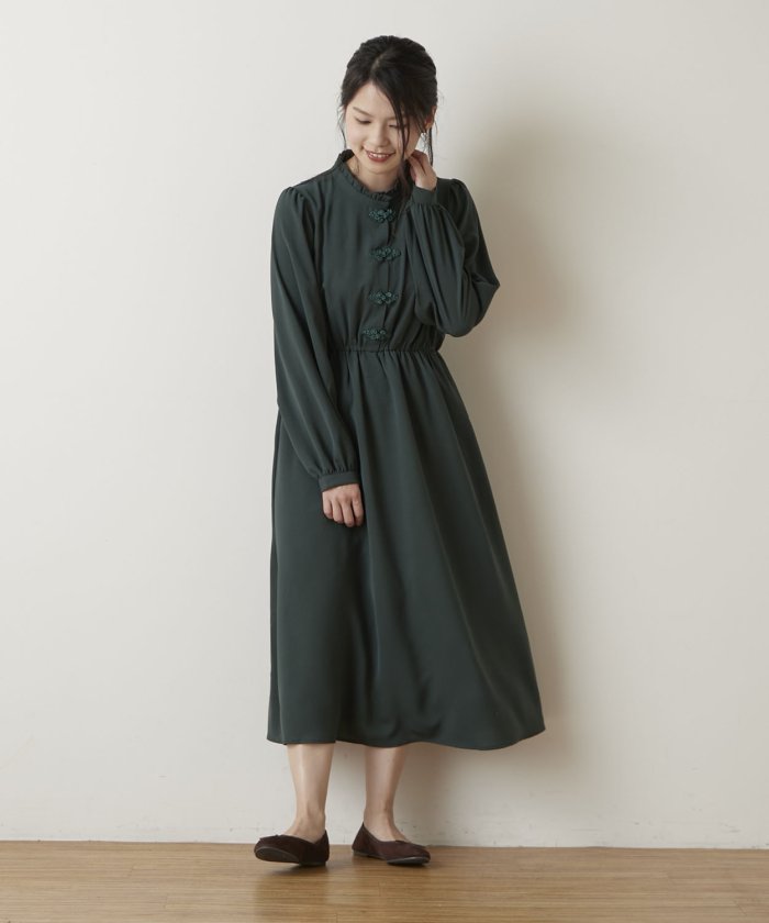 セール チャイナボタンプチハイワンピース オリーブデオリーブ Olive Des Olive Magaseek