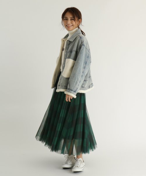 セール Scotclub スコットクラブ 手洗い可 ブロックチェックチュールスカート スコットクラブ Scotclub Magaseek