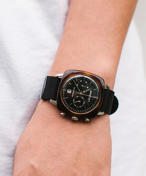BRISTON ブリストン CLUBMASTER VINTAGE CHRONOGRAPH BLACK WATCH / 腕時計