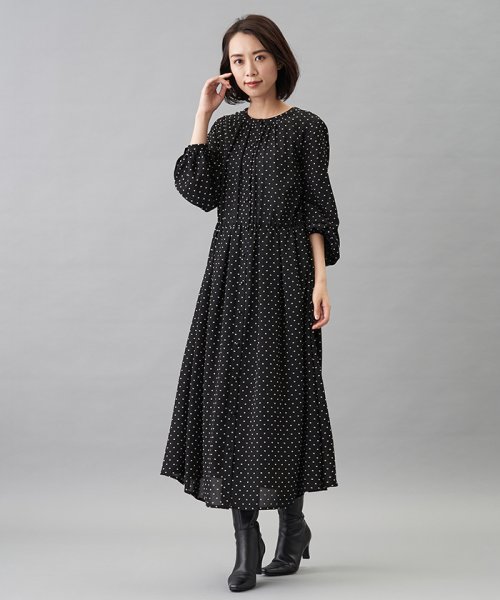 クーポン セール 51 Off ドット柄シフォンワンピ ス レリアン Leilian Magaseek