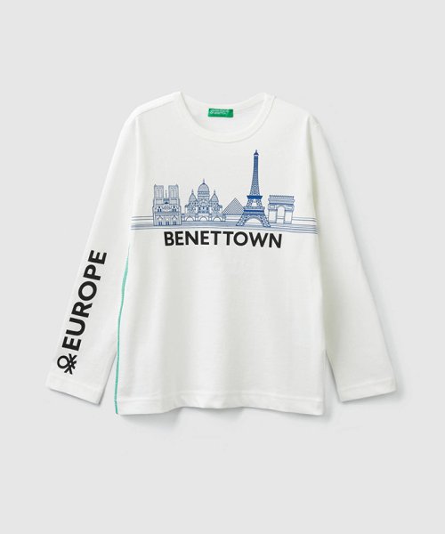 BENETTON (UNITED COLORS OF BENETTON BOYS)(ユナイテッド　カラーズ　オブ　ベネトン　ボーイズ)/ベネタウンプリントTシャツ・カットソー/ホワイト