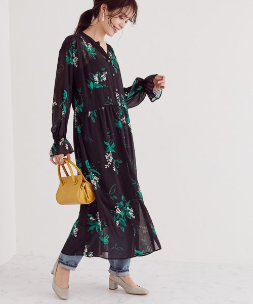 スズランプリント楊柳スキッパ ワンピース ロペ Rope Magaseek