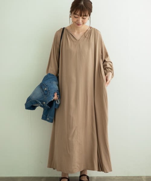 セール ギャザーキーネックワンピース アーバンリサーチサニーレーベル Urban Research Sonny Label Magaseek