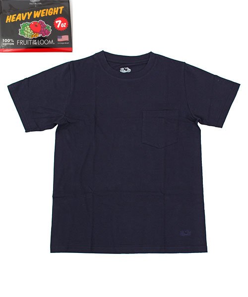 TopIsm(トップイズム)/フルーツオブザルームヘビーウェイト7オンスポケット付き半袖Tシャツ/ネイビー