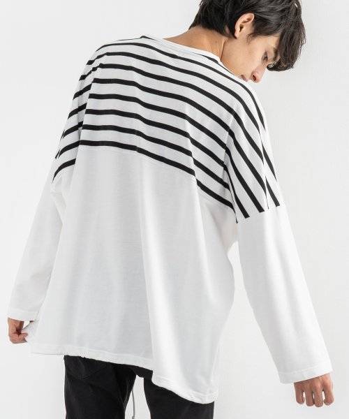 ロングtシャツ メンズ レディース 長袖 カジュアル ビッグシルエット コットン 綿 ストリート 切替デザイン ボーダー ストライプ 無地 ドロップショルダー ロッキーモンロー Rocky Monroe Magaseek ロングtシャツ メンズ レディース 長袖 カジュアル ビッグシルエット コットン 綿 ストリート 切替デザイン ボーダー ストライプ 無地 ドロップショルダー ロッキーモンロー Rocky Monroe Magaseek