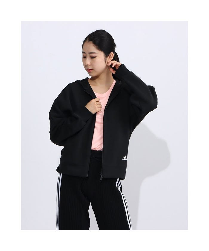 アディダス Adidas レディース スウェットフルジップパーカー Wmhswordingスウェットフーディ Gf6977 ブラック アディダス Adidas Magaseek