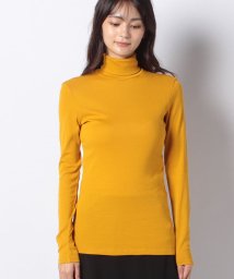 BENETTON (women)(ベネトン（レディース）)/袖ロゴ刺繍ハイネック長袖Tシャツ・カットソー/イエロー