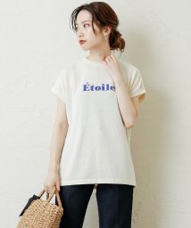 NICE CLAUP OUTLET(ナイスクラップ　アウトレット)/【natural couture】Etoileロゴフレンチスリーブトップス/柄2