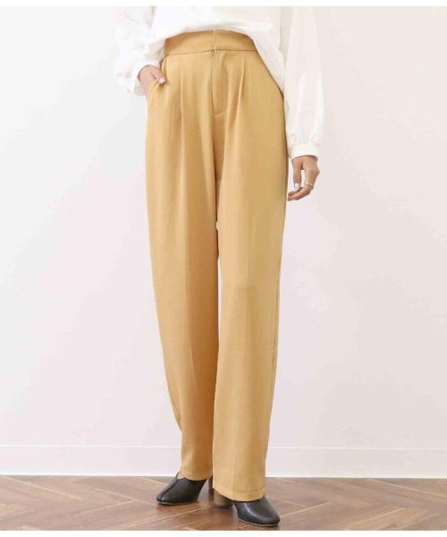 クーポン セール 50 Off タック入りシンプルストレートパンツ チル Chille Magaseek