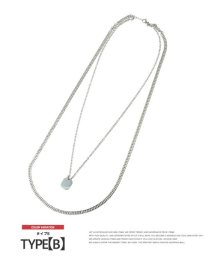 one colors/2連 ネックレス メンズ ステンレス シンプル アクセサリー チェーンネックレス メンズネックレス メンズアクセ アクセ 2連ネックレス ペンダント 春 夏 秋/503506518