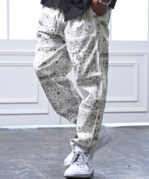 セール 15 Off ペイズリー柄ワイドパンツ ワイドパンツ メンズ シェフパンツ ペイズリー ラグスタイル Luxstyle Magaseek