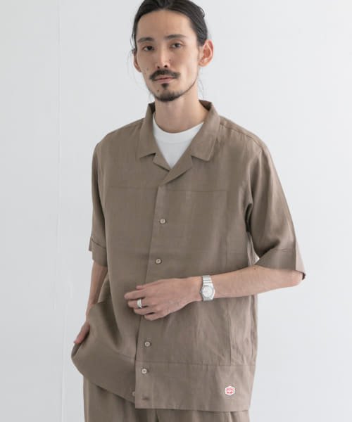 50%OFF！ アーバンリサーチ Vincent et Mireille LINEN OPEN COLLAR SHIRTS メンズ OLIVE 40 URBAN RESEARCH】 セール開催中】