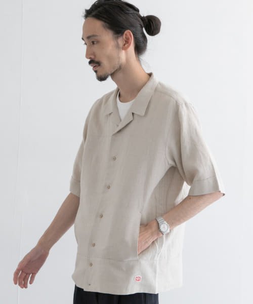 50%OFF！＜マガシーク＞ アーバンリサーチ Vincent et Mireille LINEN OPEN COLLAR SHIRTS メンズ NATURAL 40 URBAN RESEARCH】 セール開催中】