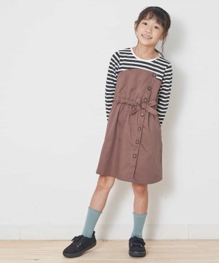 a.v.v(KID'S)/[100－130]アシメフロントデザインドッキングワンピース[WEB限定サイズ]/503371052