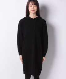 BENETTON (women)(ベネトン（レディース）)/ラナウールフードパーカーニットワンピース/ブラック