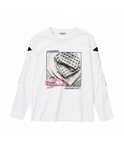 MAC HOUSE(kid's)(マックハウス（キッズ）)/T－GRAPHICS ティーグラフィックス 袖テープ長袖Tシャツ MH/TG20AW05G/ホワイト