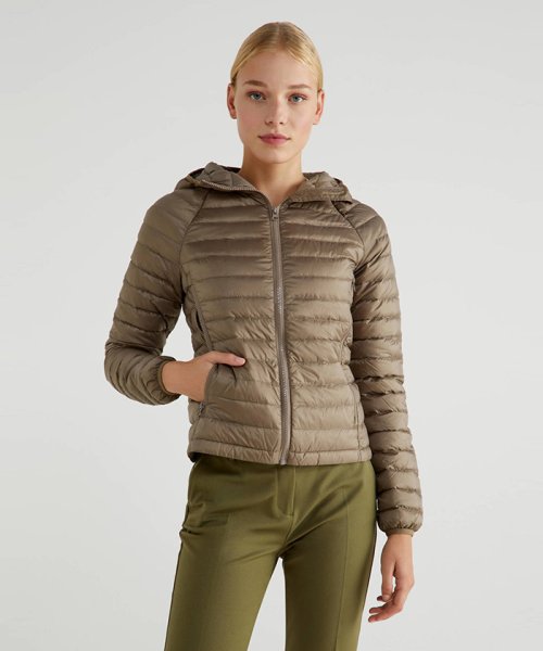 コンパクトショート丈フード付きハイネックダウンジャケット ベネトン レディース Benetton Women Magaseek コンパクトショート丈フード付きハイネックダウンジャケット ベネトン レディース Benetton Women Magaseek