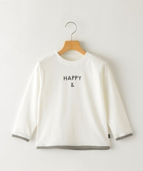 SHIPS KIDS(シップスキッズ)/ARCH&LINE:CLEAR COTTON HAPPY & 長袖 TEE(110～145cm)/ホワイト