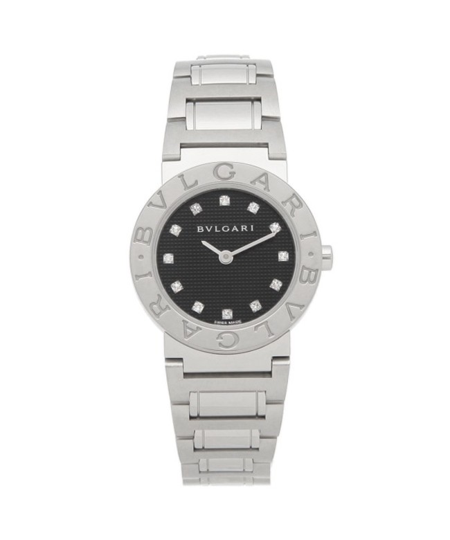 BVLGARI ブルガリブルガリ ダイヤインデックス ブラック BB26BSS/12 ウォッチ レディース 腕時計 シリアル有