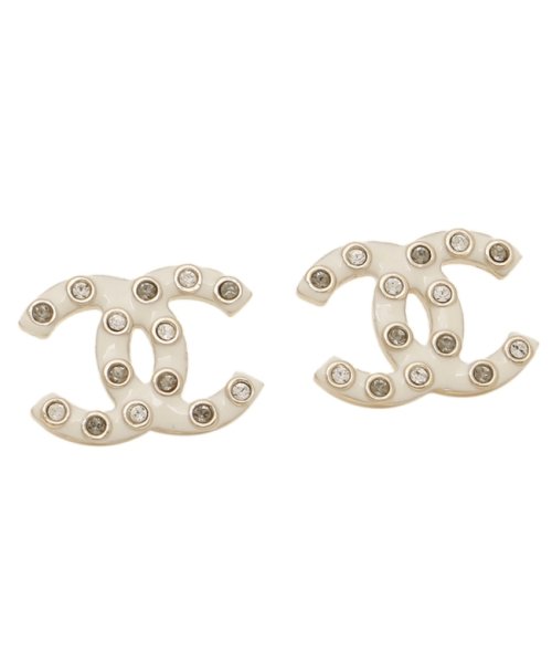 シャネル ピアス アクセサリー レディース Chanel Ab0115 Y Z66 クリア ホワイト ゴールド シャネル Chanel Magaseek