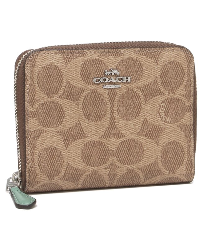 セール コーチ 折財布 レディース Coach 469 Lhpvu カーキ ホワイトベージュ ピンク コーチ Coach Magaseek