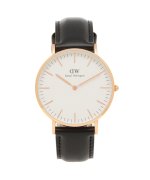 ＜マガシーク＞ ダニエルウェリントン ダニエルウェリントン 腕時計 レディース メンズ Daniel Wellington DW00600036 ブラック ローズゴールド ユニセックス その他 フリー Daniel Wellington】画像