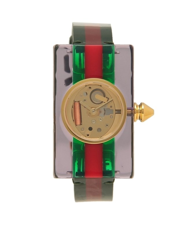 10%OFF！ グッチ グッチ 腕時計 レディースVINTAGE WEB ヴィンテージウェブ スケルトン GUCCI YA143505 グリーン レッド レディース その他 フリー GUCCI】 タイムセール開催中】